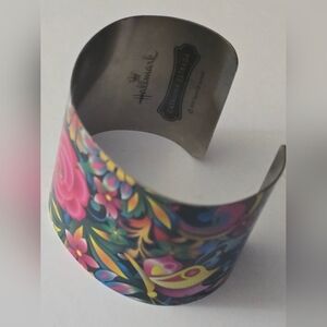 Hallmark Pink Rose Catalina Estrada Cuff Bracelet FLORAL NEW